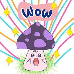 Mushroom poisonous cute (Big sticker)