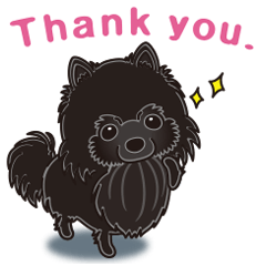 A sticker willingly. Black Pomeranian EV