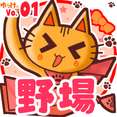 Cute cat's name sticker MY200720N15