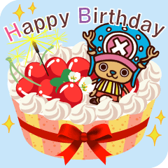 One Piece Happy Birthday Cake Line Stickers Line Store