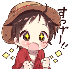 hashimokikuri's ONE PIECE Luffy sticker