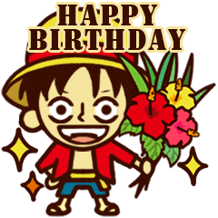 Move One Piece Happy Birthday Line Stickers Line Store