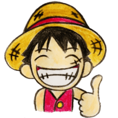 one piece sticker ai generative luffy 33663264 PNG