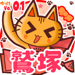 Cute cat's name sticker MY210720N25