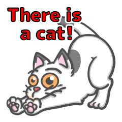 There is a cat! (English version)