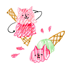 Ice cream cat !