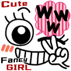 Cute Fancy GIRL Everyday Simple Sticker