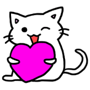 pink cat in rainbow cats