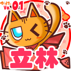 Cute cat's name sticker MY210720N14