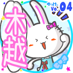 Rabbit's name sticker MY210720N28