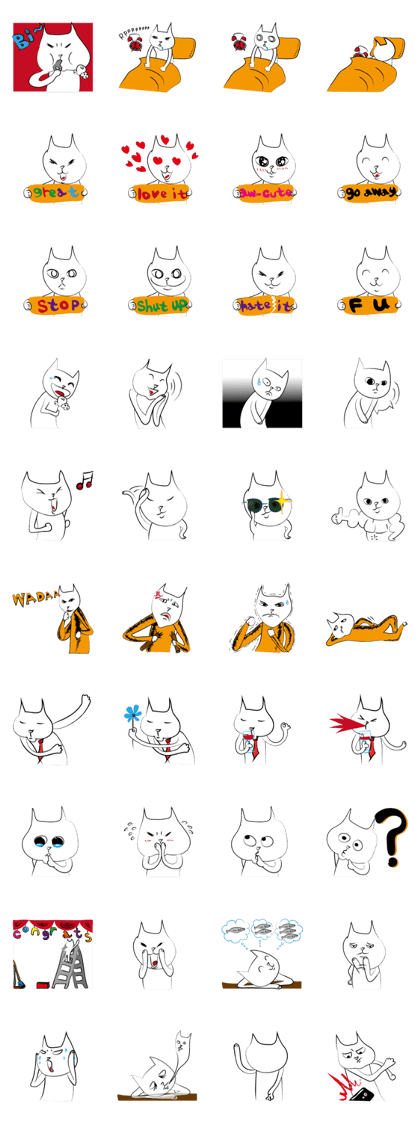 awkward white cat 2