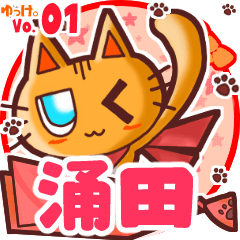 Cute cat's name sticker MY210720N03