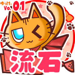 Cute cat's name sticker MY210720N15