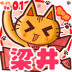 Cute cat's name sticker MY210720N16