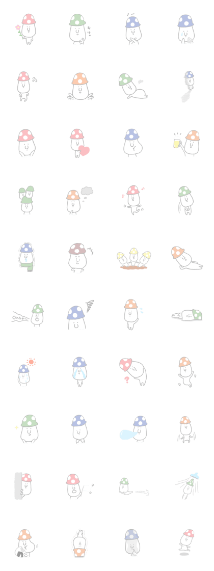 Little mushroom "kinokosan"