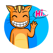 simple sticker : orange cat