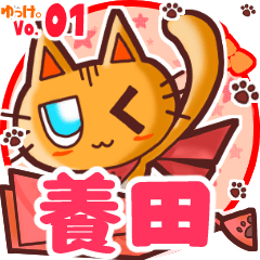 Cute cat's name sticker MY210720N05