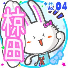 Rabbit's name sticker MY210720N16