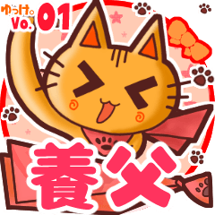 Cute cat's name sticker MY210720N06