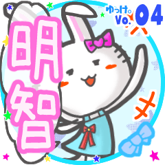 Rabbit's name sticker MY210720N22
