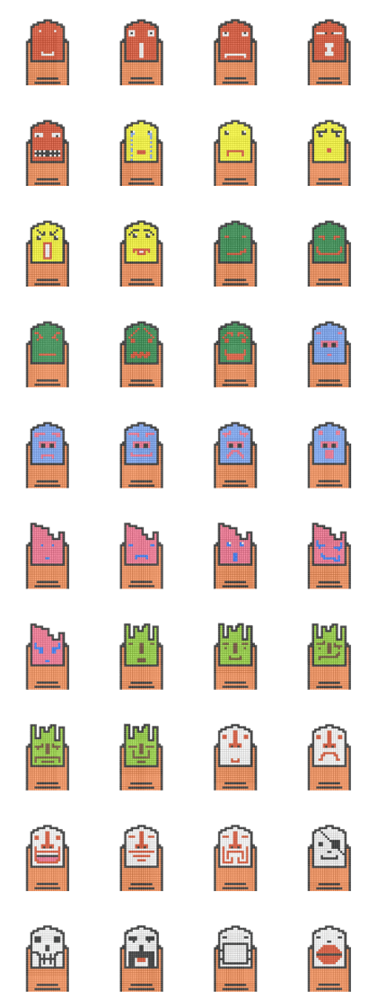 8-bit pixel color nail