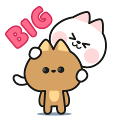 Couple Cat Big Sticker