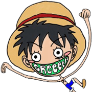 GReeeeN ONE PIECE STAMP