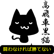 High-handed black cat