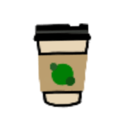 a handwritten drink sticker