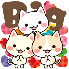 Big sticker of three kittens1