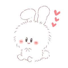 Fluffy rabbit chimausa sticker