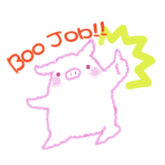 Fluffy Pig Stickers