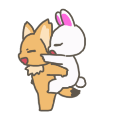 テッギとフェネクチのかわいいステッカー
