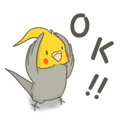 Daily message of cockatiel sticker