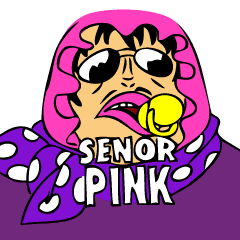 One Piece Senor Pink S Sticker Line Stickers Line Store