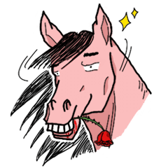 Rocky, the pink horse