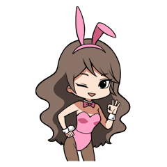 The cutie bunny girl