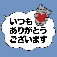 Polite language of Silver tabby cat2