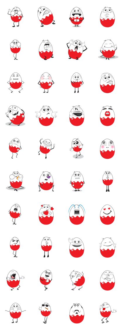 Funny Egg Emoticons