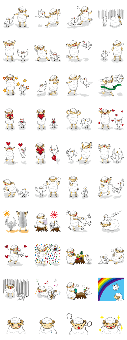 The sheep and pigeon