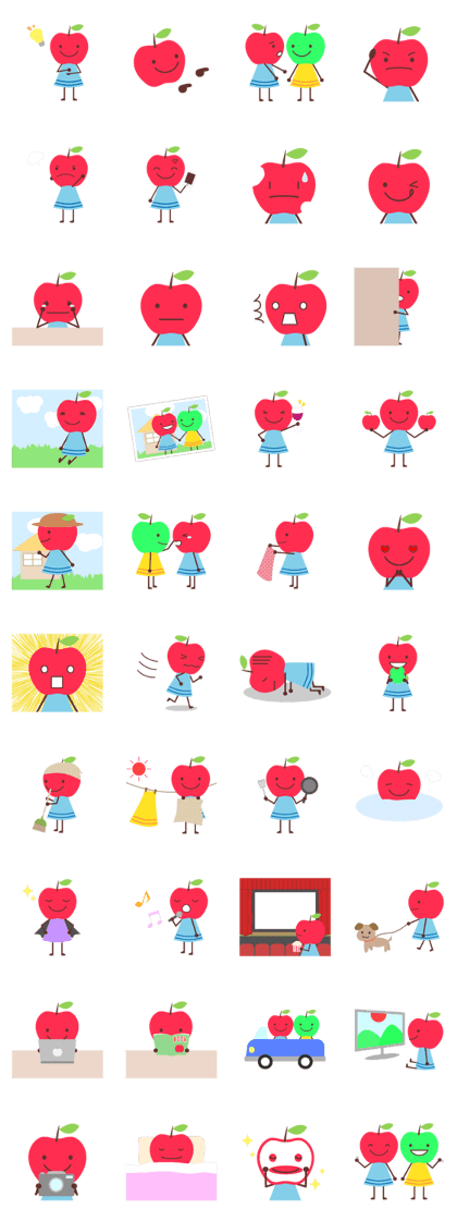 Everyday stamp of red apple chan