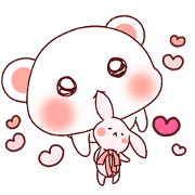 Fluffy Bear Shout the love! pinky!