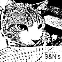 S&N's BIG stickers of black&white cats