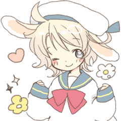 Rabbit Ear Boy Nicola Line Stickers Line Store Rabbit Ear Boy Nicola Line Stickers Line Store