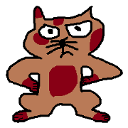 a mottled cat called Peat