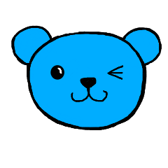 Lovely Blue bear sticker 2