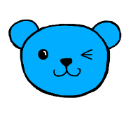 Lovely Blue bear sticker 2
