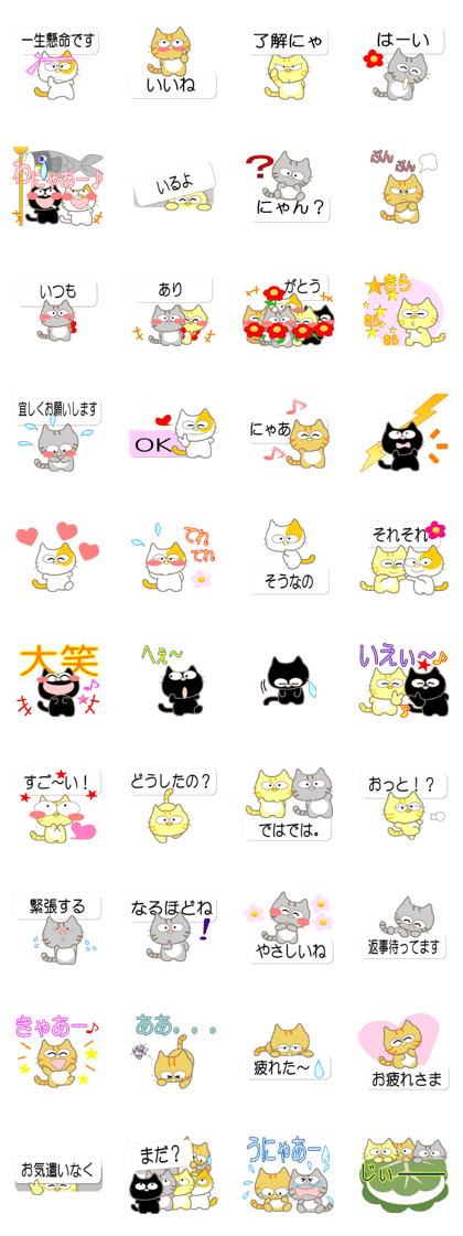 Five lovely cats
