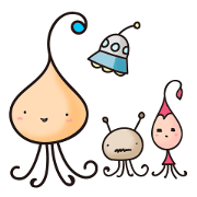 Alien family Sticker