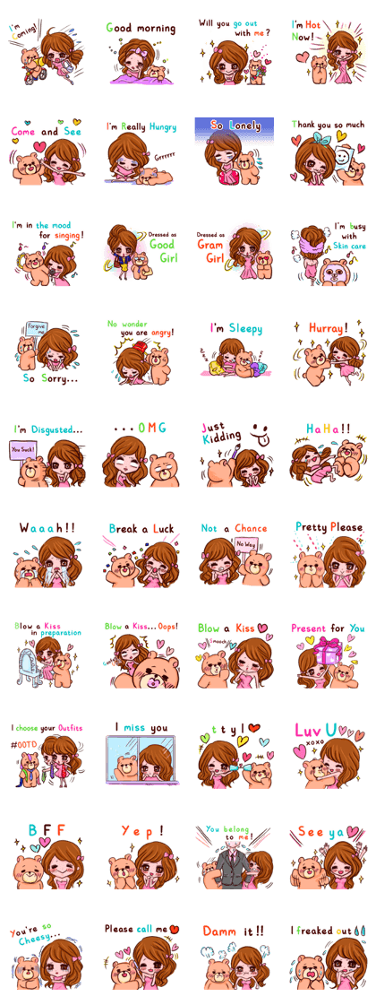 Glam Girl & Bear Boy in English